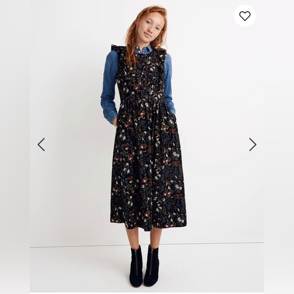 Madewell Dresses & Skirts - Madewell Black Floral Midi Dress